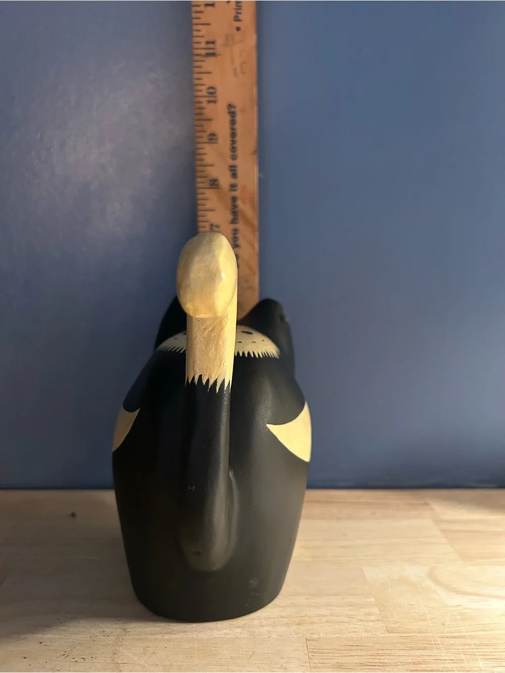 Vintage Pier 1 Imports Hand Carved Wooden Cat Figure Indonesia Folk Art 6”